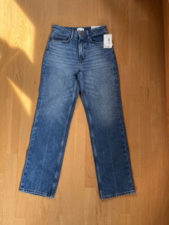 H&M Jeans Straight High Waist blau Grösse 38 NEU