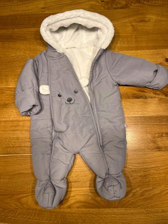Combinaison bébé chaude et douce 62 gris souris