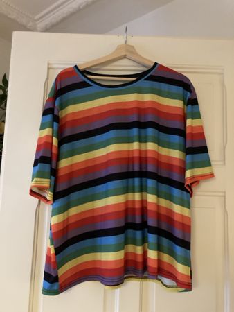 Shein Curve Regenbogen Shirt, Grösse 2XL, Sommer Look!