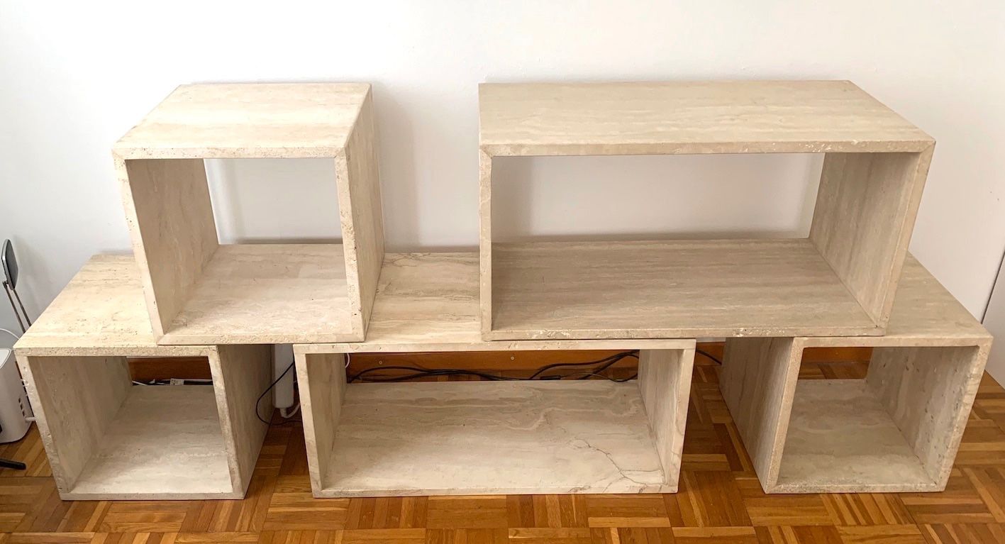 Regale: Travertin 70 x 35 x 35 cm  Wohnregalteil oder Beistelltisch – Gebraucht aus Diessenhofen von Bonifazius177 2