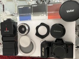 Ricoh KR-10M Set + 2 Objektive + Blitz + Filter