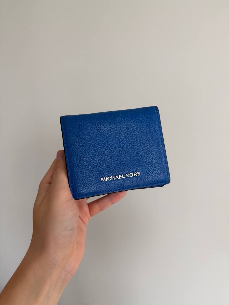 Michael Kors Portamonete: Michael Kors Small Wallet Blue Leather – Usato da Baar venduto da jan_7w8m 3