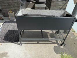 Hochbeet mit Rollen Metall anthrazit guter Zustand