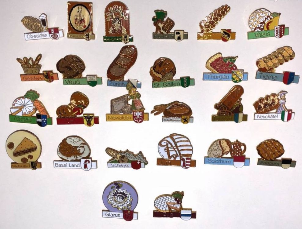 26 Ansteck - PIN mit Kantonswappen (Gebraucht) in Näfels für CHF 5 ...