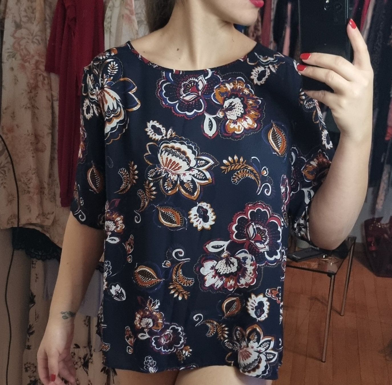 Camicette: Schicke Bluse mit Blumenmuster Gr. XL – Usato da Wald ZH venduto da CapLux