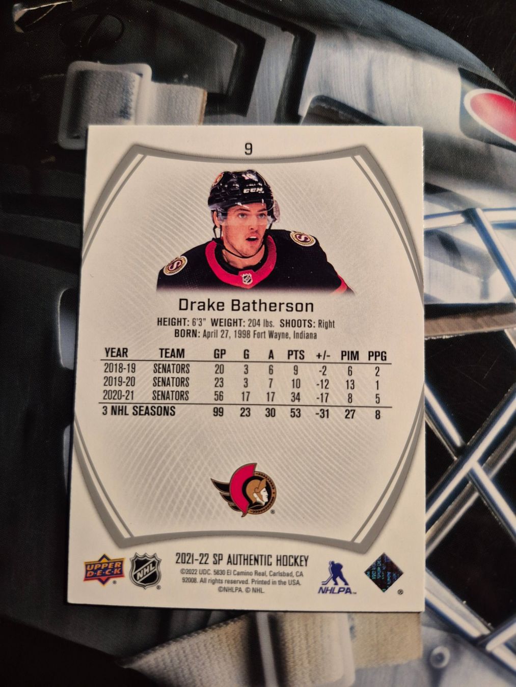 NHL Carte collezionabili: NHL Drake Batherson Ottawa Senators – Usato da Treiten venduto da Sauber73 1