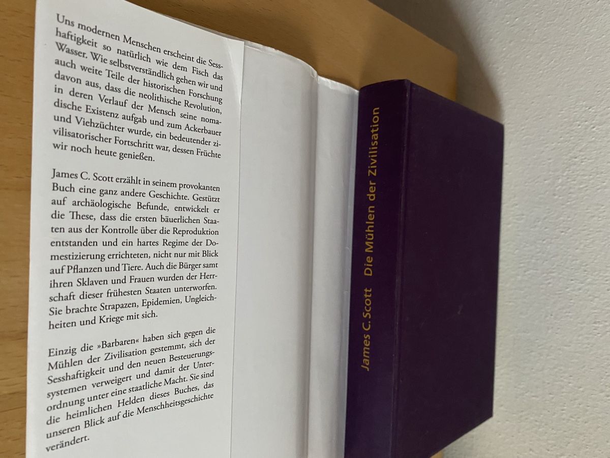 Bücher: Die Mühle der Zivilisation - James C. Scott – Gebraucht aus Schwarzenburg von Michellu 3