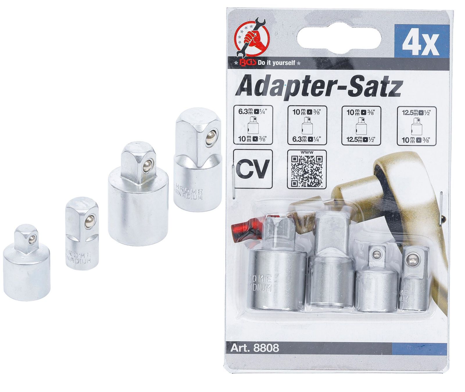 Tutti gli attrezzi: Ratsche-Adapter-Satz, 4-tlg – Nuovo e nell'imballaggio originale da Dietikon venduto da KFZ-Spezialwerkzeuge