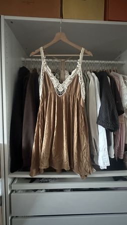 ILLA ILLA Sommerkleid Boho Braun mit Spitze Gr. M