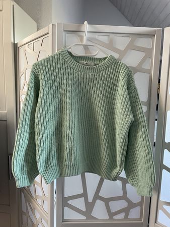 H&M Strickpullover hellgrün Gr. 134/140 guter Zustand