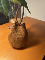 Korb Tasche geflochten braun Handarbeit guter Zustand
