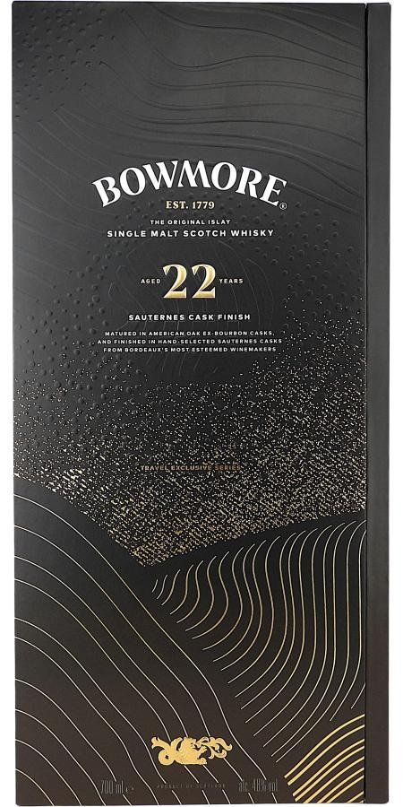 Bowmore Bevande alcoliche: Bowmore 22 Sauternes Cask – Nuovo e nell'imballaggio originale da Eglisau venduto da d.alvarez1.ch 1