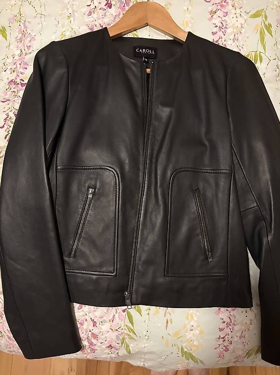 Caroll Vestes: Veste cuir noir Caroll – D'occasion à Vich par NatachaCK 3