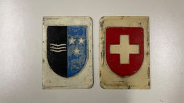 Blechschilder Wappen Kanton Aargau & Schweiz