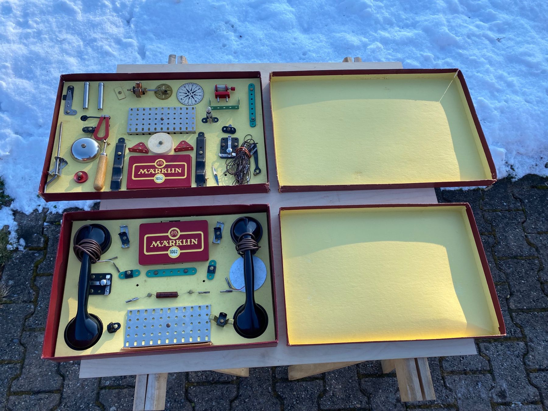 Kit di costruzioni: 2 schöne alte Märklin Elex Experimentierkästen – Usato da Feldbach venduto da Olive1 1