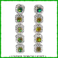 BLACK OPAL, Schwarzer Opal Ohrhänger 925 Silber