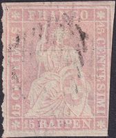 24F (24B1.m) Seidenpapier-Strubelmarke, Kat: 450.- preiswert