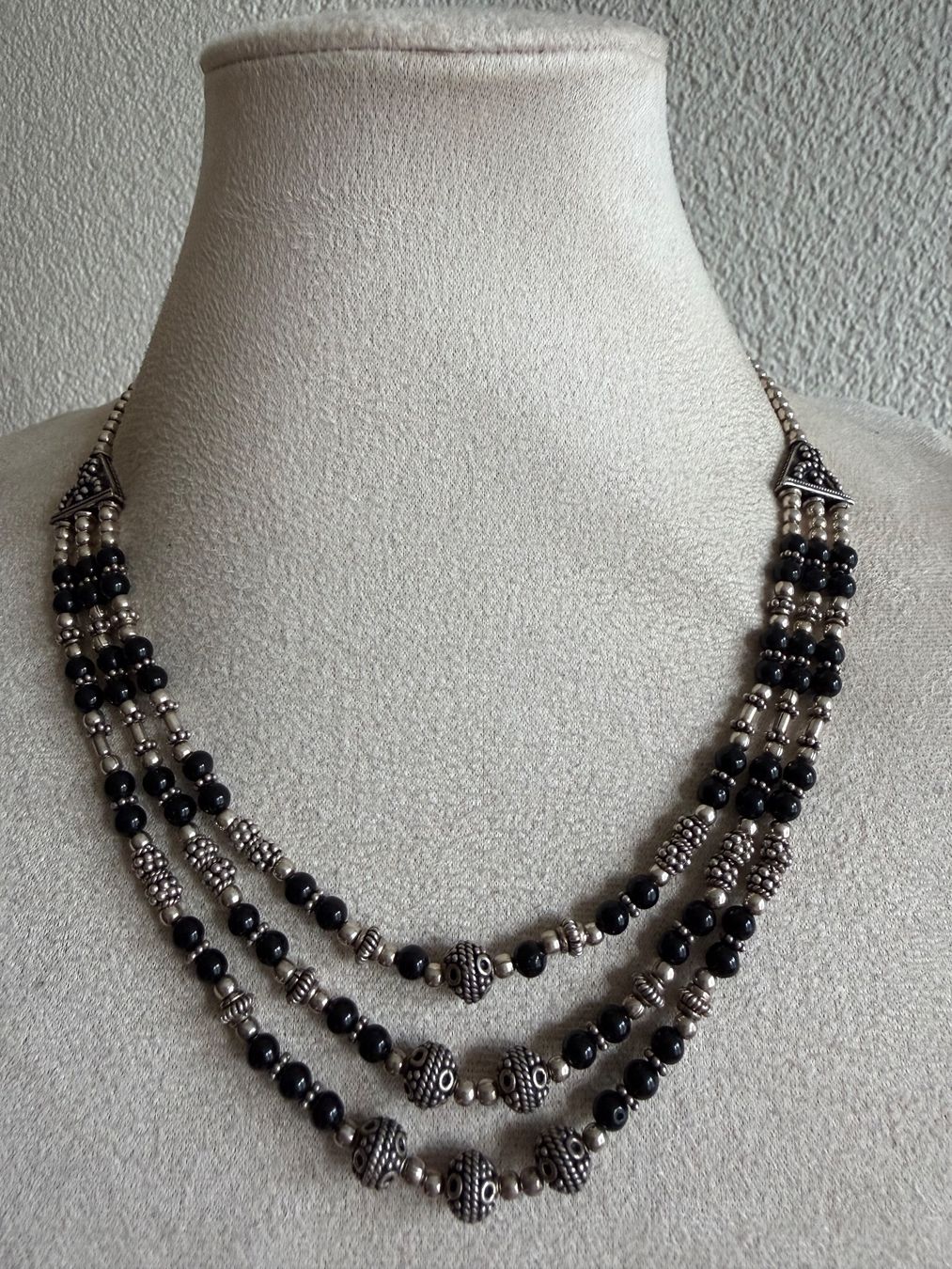 Ketten: Silber Kette mit Onyx 925 – Gebraucht aus Spiegel b. Bern von Rogger72