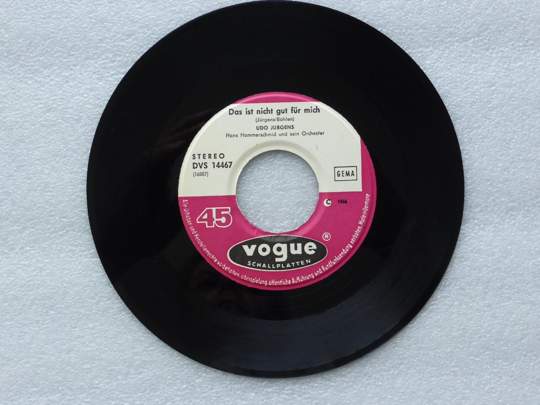 Vinyles: Vinyl Single  UDO JÜRGENS – D'occasion à Küssnacht am Rigi par Mondkinder 2