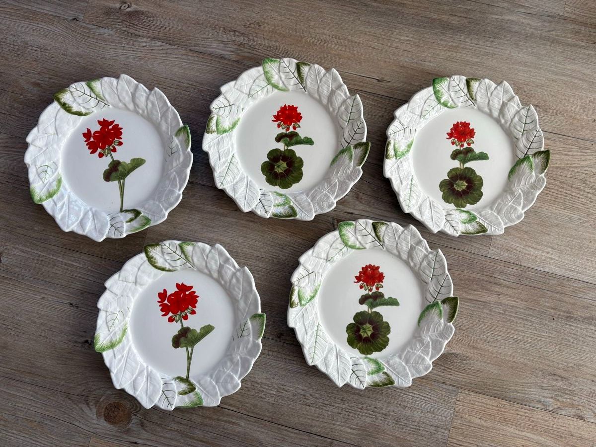 Piatti: Rare: Este Ceramiche Teller - Dekor Géranium - Italy – Usato da Zweisimmen venduto da Domii