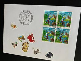 Globine 2024 Natur Viererblock Ausgabetag Stempel