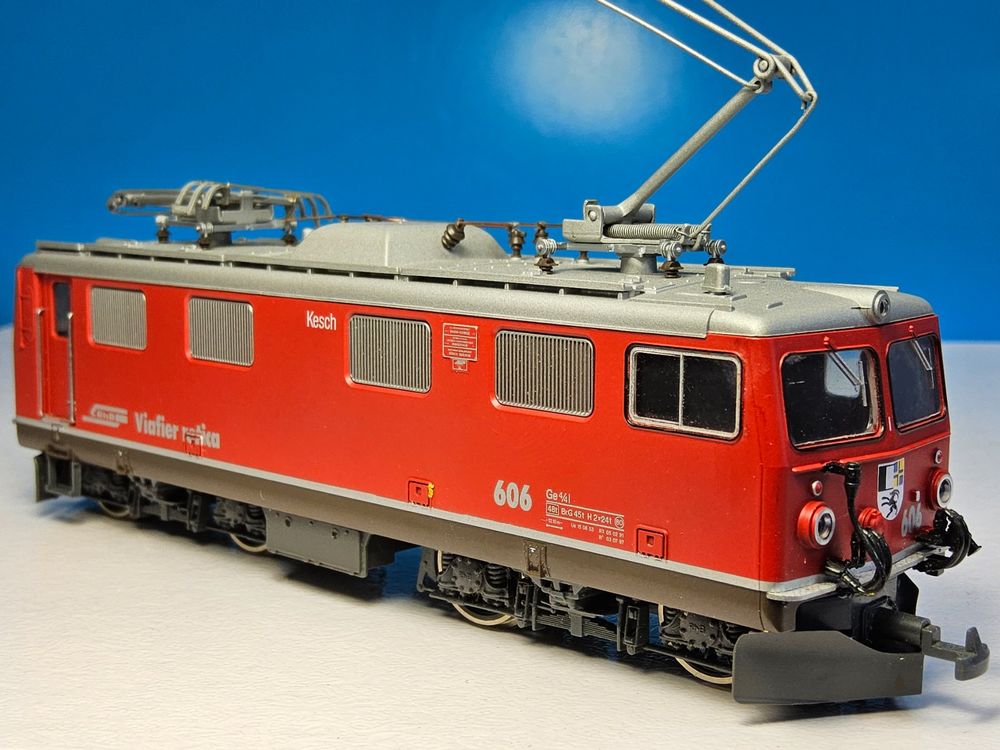 Bemo Modelleisenbahnen: Bemo 1252 119 Vitrinenmodell _ RhB E-Lok Ge 4/4 I 606 Kesch – Gebraucht aus Uerikon von Airport68 6