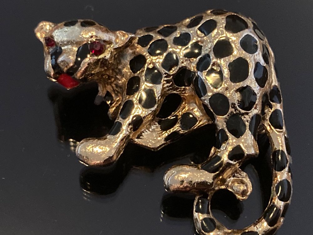 Broche oiseau plume métal doré bijou fantaisie