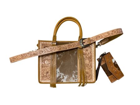 Set Borsa e Portafoglio Artigianale in Pelle di Mucca