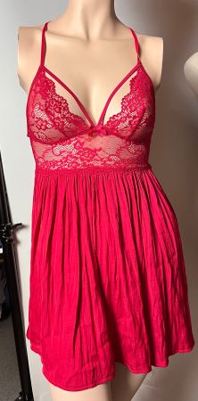 LASCANA, Négligée, Grösse 34, Farbe Rot