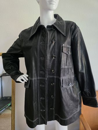 Giacca Muubaa Londra in pelle nera, taglia 40 