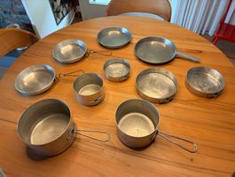 Aluminium Kochgeschirr Set Camping gute gebrauchte Zustand