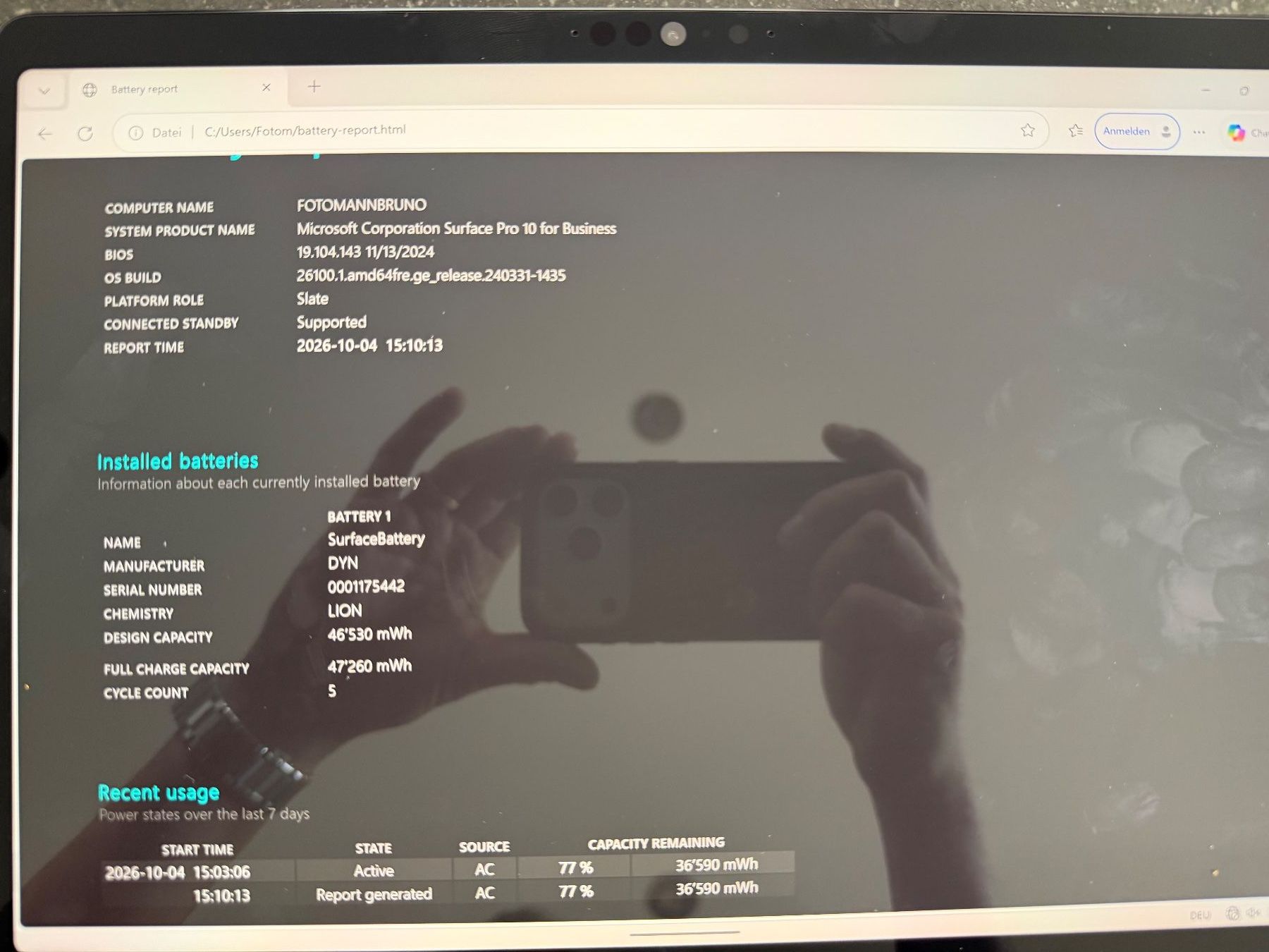 Microsoft Notebooks: Microsoft Surface Pro for Business – Gebraucht aus Romanshorn von Olitra 7