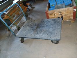 Plattformwagen aus Metall blau gebraucht mit Rollen