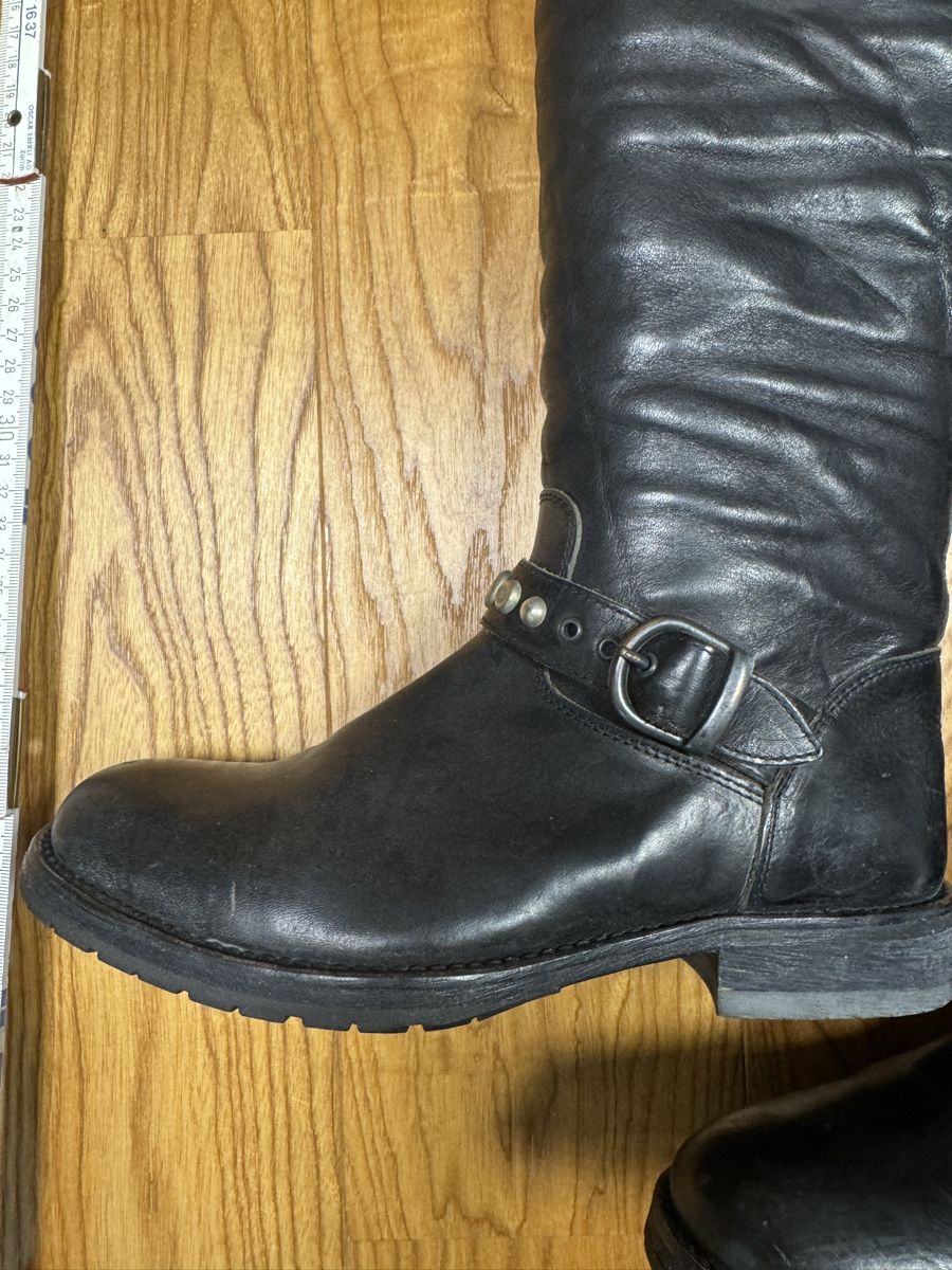 Scarpe da donna: HTC Biker Boots, Schwarz, Gr. 38, Leder, – Nuovo (secondo la descrizione) da Haldenstein venduto da nicB74 1