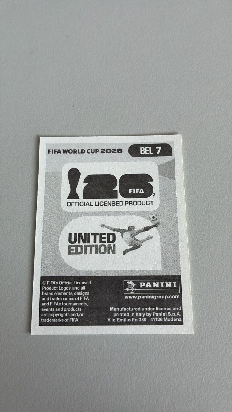 Panini Carte collezionabili: Carte panini 2026 - BEL 7 – Nuovo (secondo la descrizione) da La Neuveville venduto da Ibo2300 1