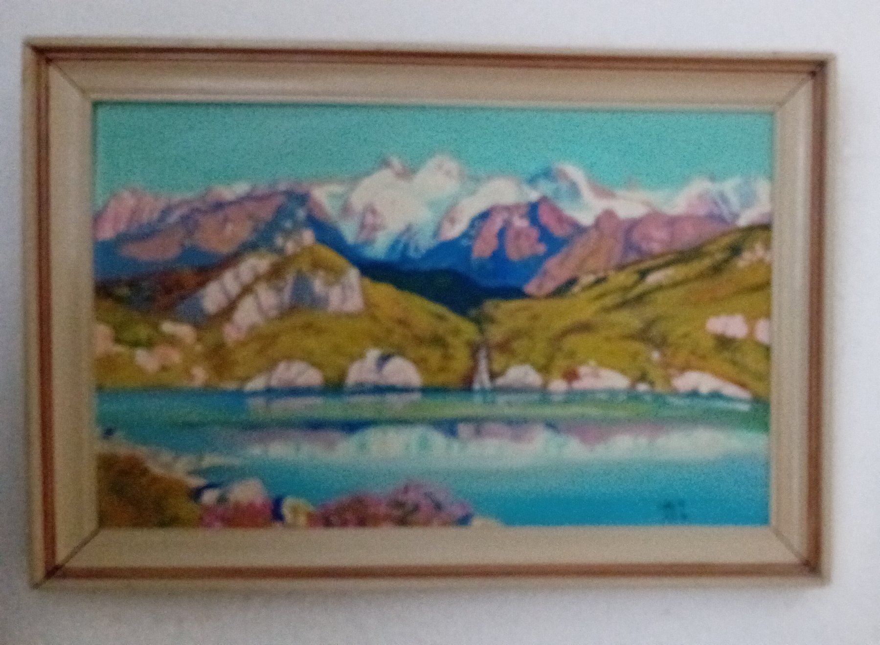 Dipinti: Gemälde Berge mit See – Usato da Thun venduto da Sternschnuppe7 1