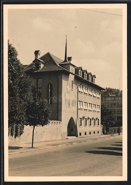 Cartoline postali: Bern, Schützen-Museum mit Strassenparti – Usato da Berlin venduto da bartko-reher