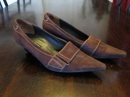 Paul Green Echtleder Pumps, Braun, Gr. 40