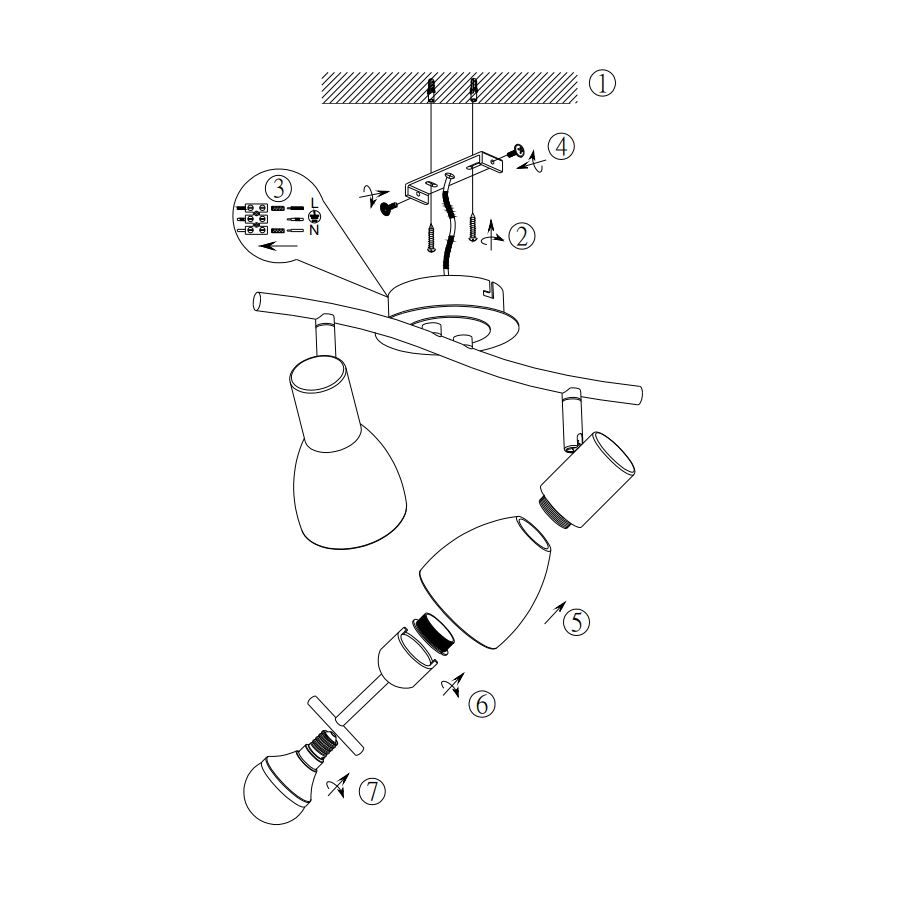 Lampade: LED Deckenleuchte, Strahler, Messing – Nuovo (secondo la descrizione) da Kreuzlingen venduto da Smart-Light 2