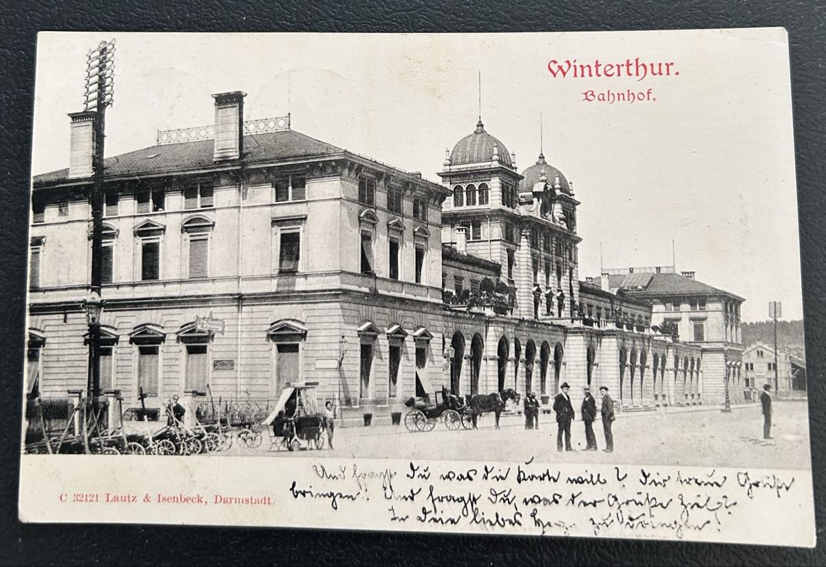 Ansichtskarten: AK Winterthur Bahnhof  – Gebraucht aus Horw von Tellbub
