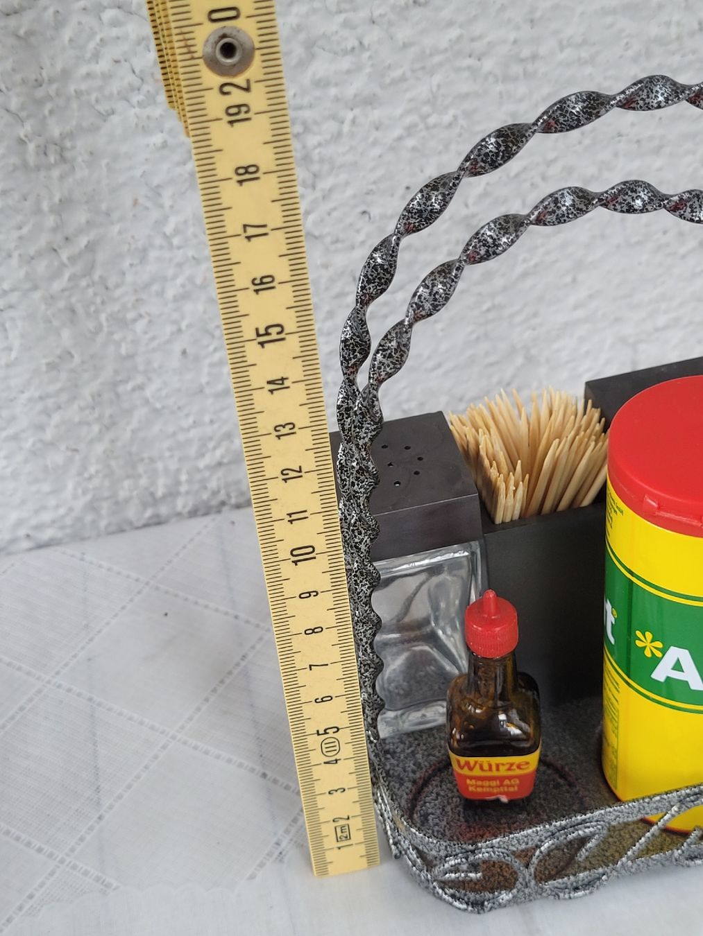 Alle Dekorationen: Prima Vintage "Beizen" Ménage Metall  – Gebraucht aus Buttikon SZ von Corendo 7