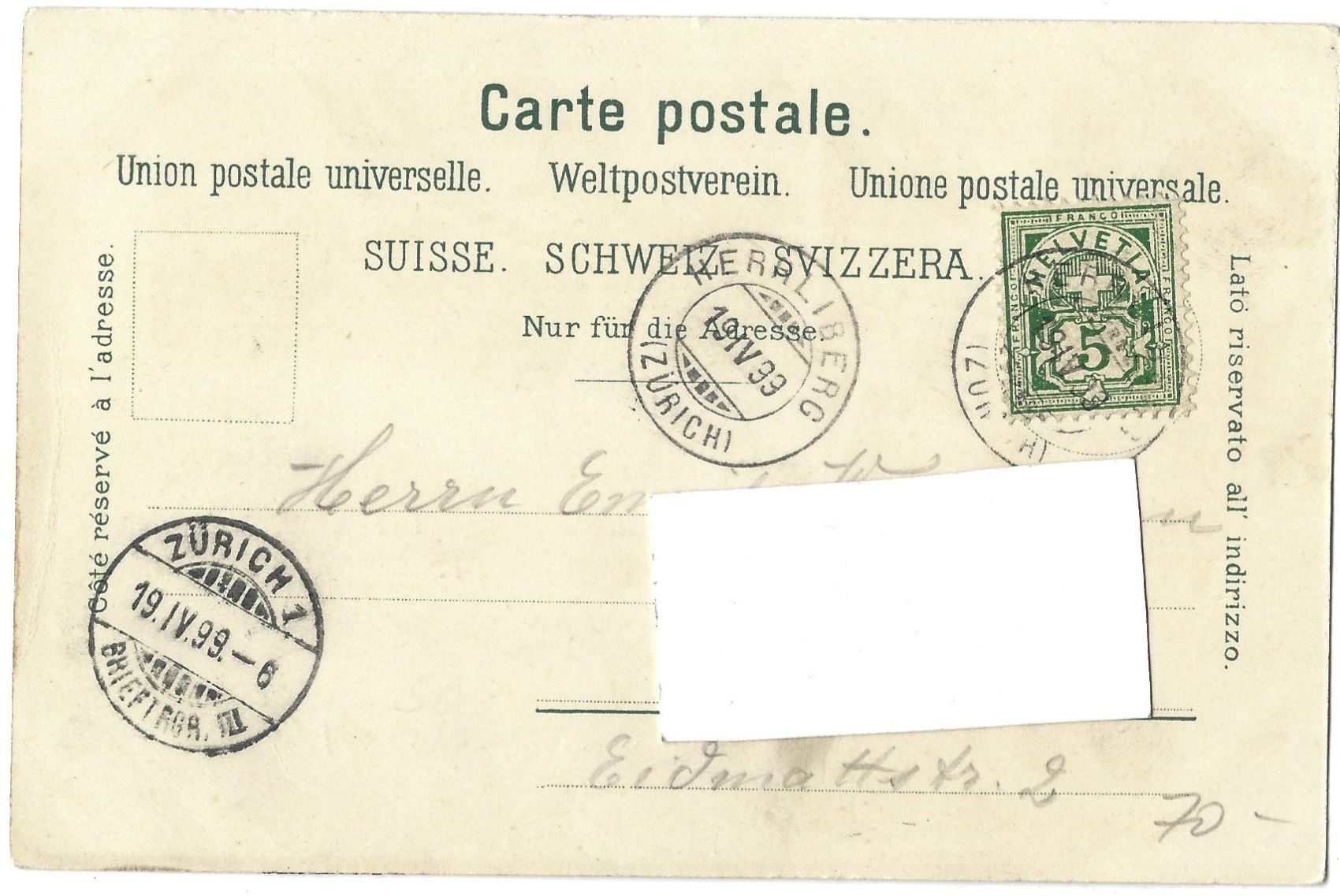 Cartes postales: Gruss  aus  HERRLIBERG. – D'occasion à Bütschwil par Jackson1A 1