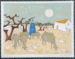 Lithografie der Hirte von Georges Girard (ID b4811)