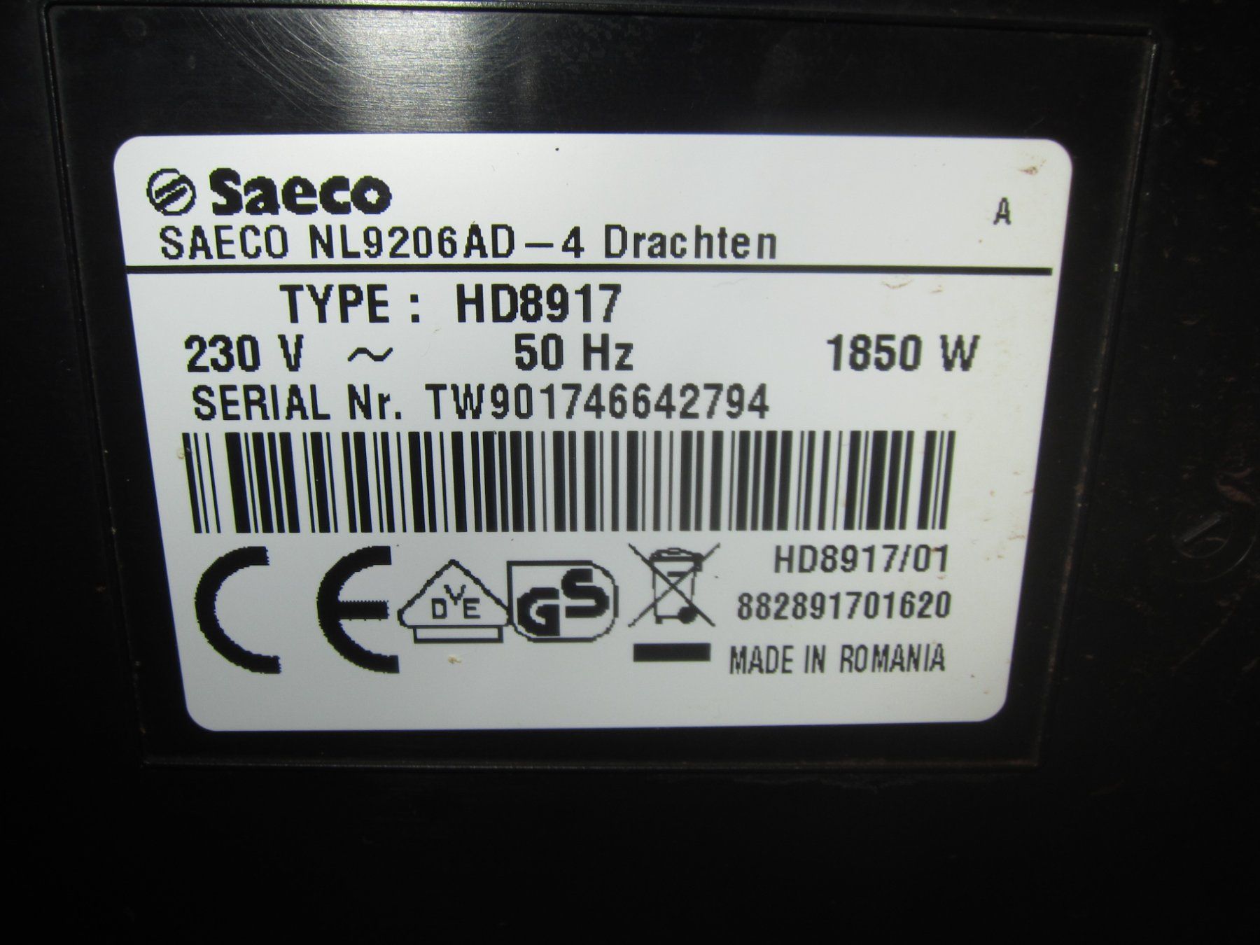 Saeco Macchine per caffè & Macchine per espresso: Saeco Incanto HD8917 – Difettoso da Kilchberg ZH venduto da Cuculus1 4