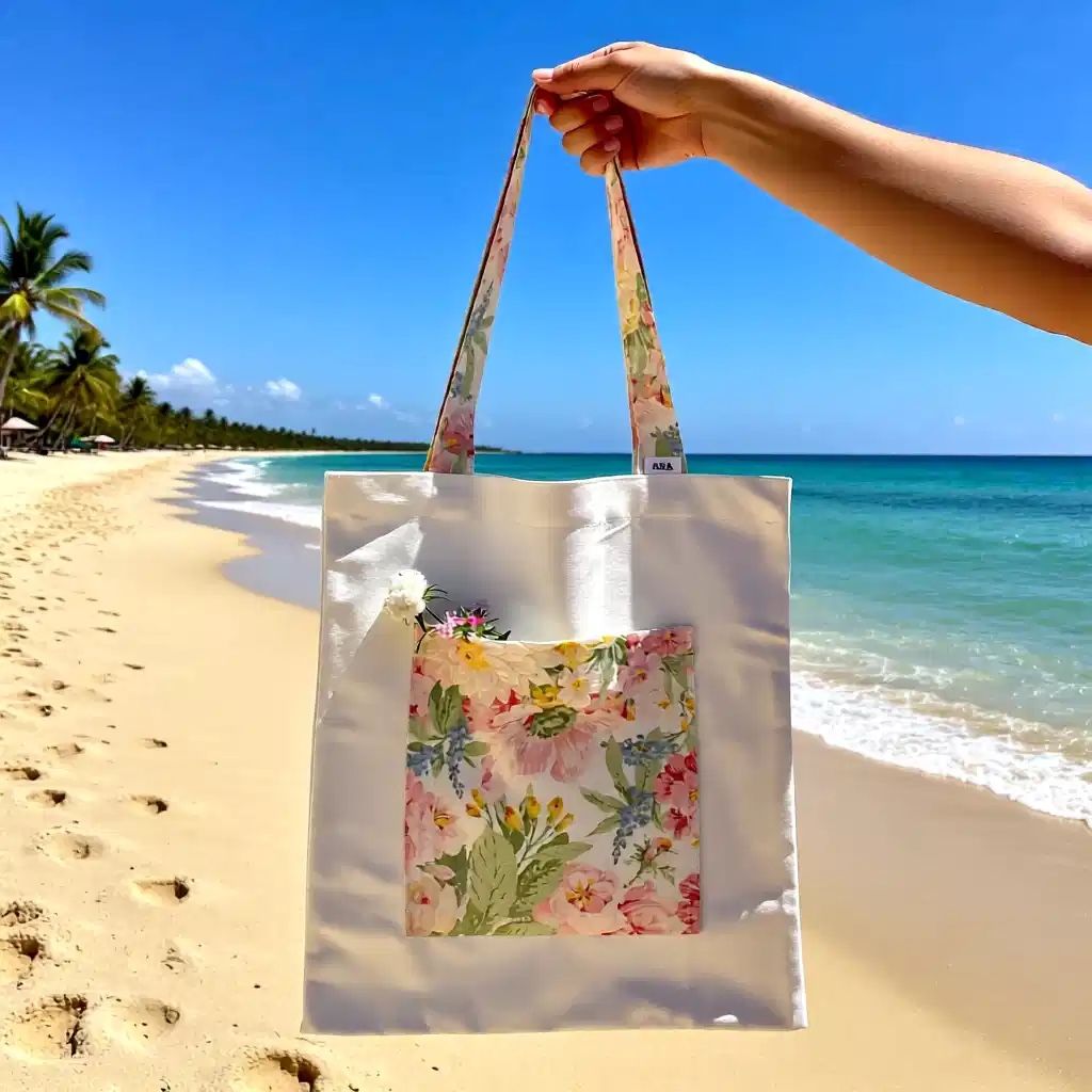Borse da donna: Stofftasche - Beach bag Floral - Handgemachte - Neu! – Nuovo e nell'imballaggio originale da Vals venduto da ABA-Atelier 1