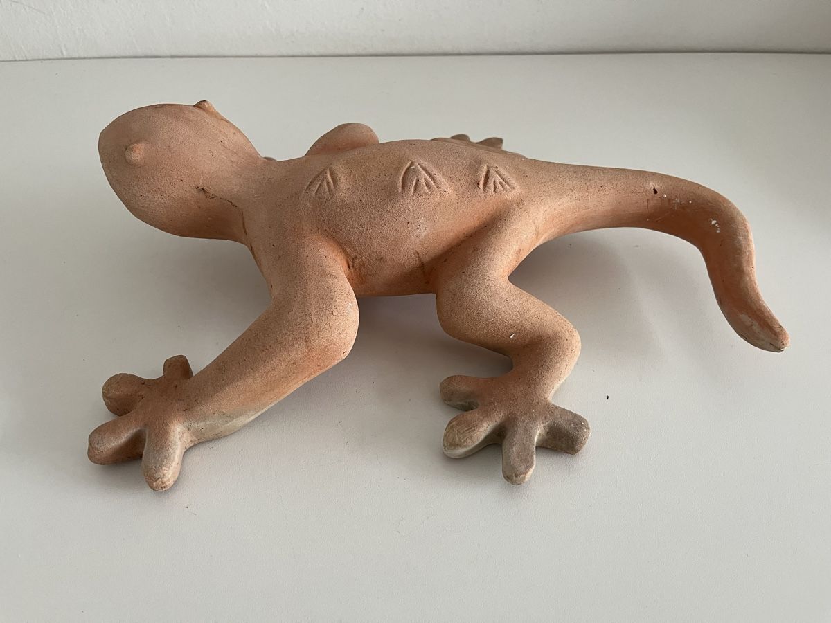 Statuette: grosse Eidechse aus Terracotta – Usato da Wetzikon ZH venduto da seli03 2
