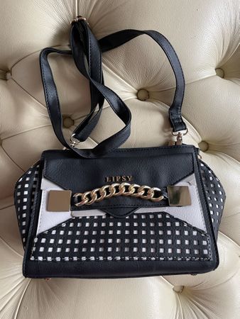 Neue chice Lipsy London Handtasche schwarz weiss