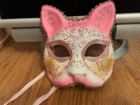 Katzenmaske, ähnlich wie venezianische Maske