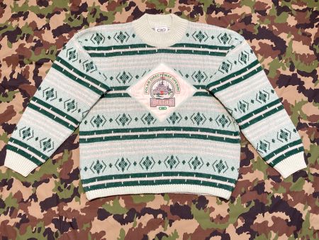 Vintage 80s Knit Sweatshirt Ciao Moped Polar Expedition SzXL
