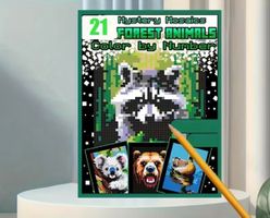 Malbuch-Mystery Mosaik-Waldtiere-Entspannung-kreativ-Kunst